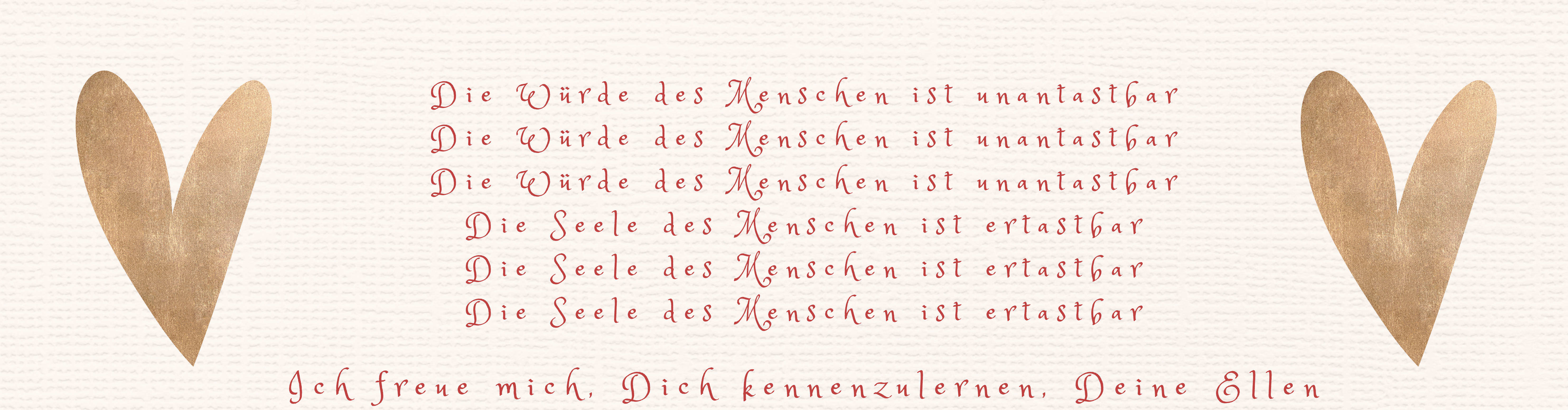 Handschrift Ellen (1748 x 457 mm) Designelement